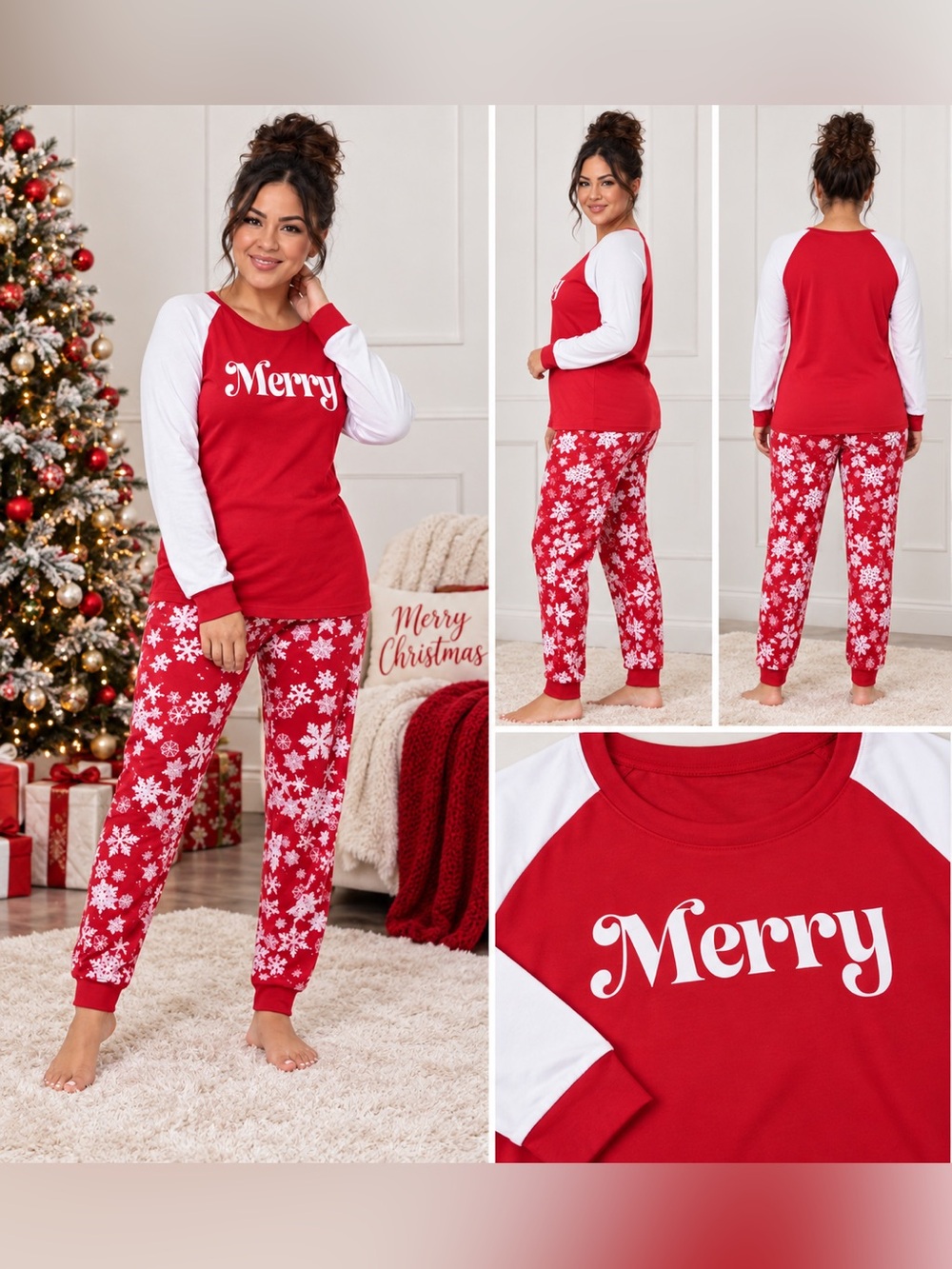 9236 - NWT Small Macy's "Family PJ's" Merry Snowflakes Pajamas Set
